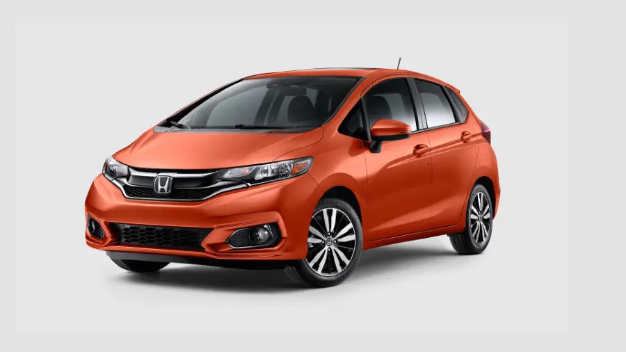 2021 Honda Fit Redesign Front Angle Orange Color