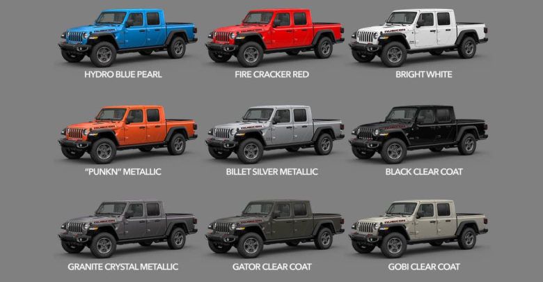 2022 Jeep Gladiator Colors pictures