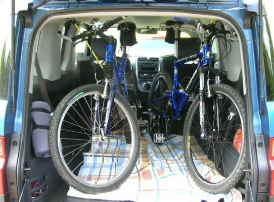 2 Bikes inside Honda Element