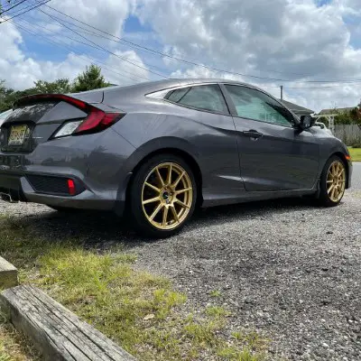 Gold Rims for Grey Honda Civic Pictures