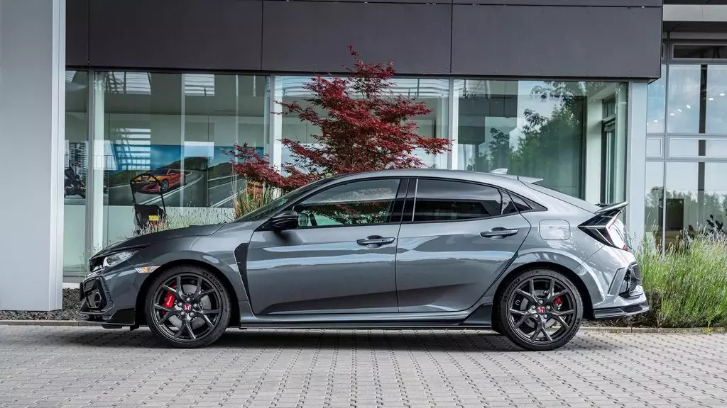 Grey Honda Civic With Gunmetal Rims