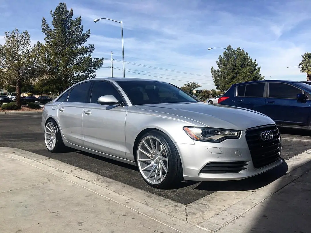 Silver Audi A6 with Silver Rims