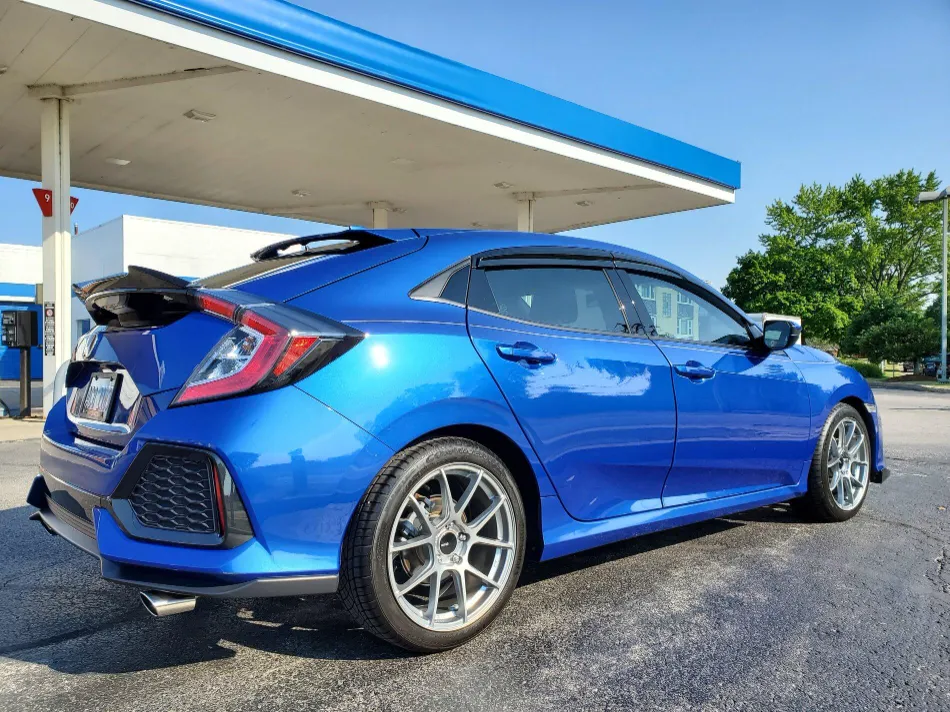 Nice Blue Car with Silver rims