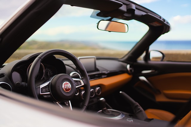 Brown Black Car Interior