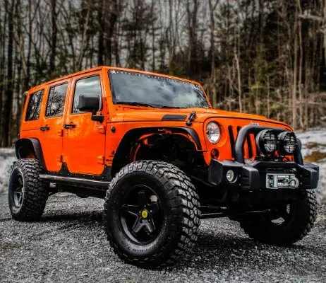 Orange Crush Jeep Wrangler 