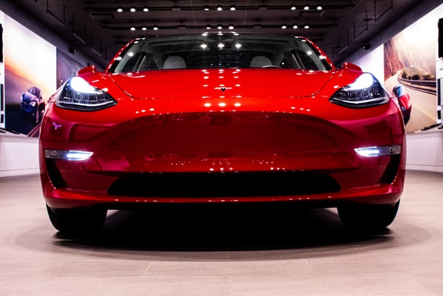 Red Multi Coat Tesla Model 3 Pictures