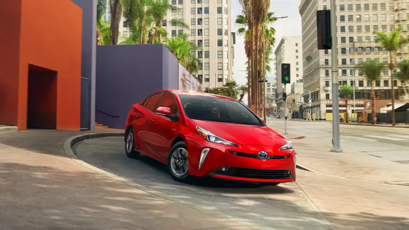 Red Toyota Prius 2022 Model Year