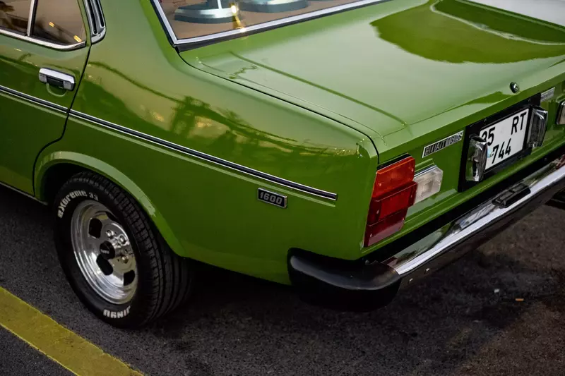 Green Cars with Silver Rims