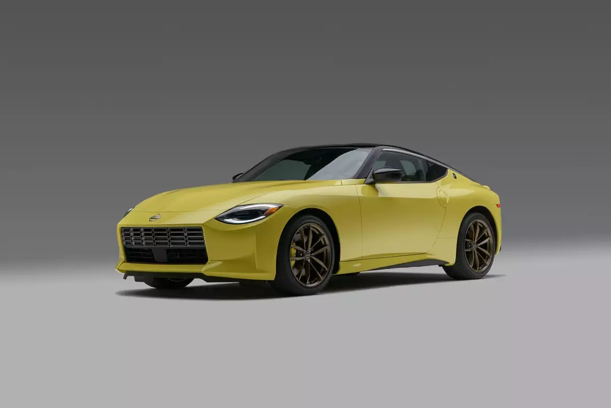 Yellow Sport Car With Bronze Wheels