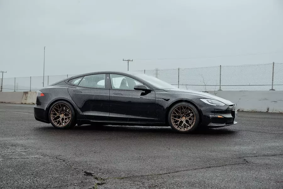 Black Tesla Model S With Bronze Aodhan Wheels