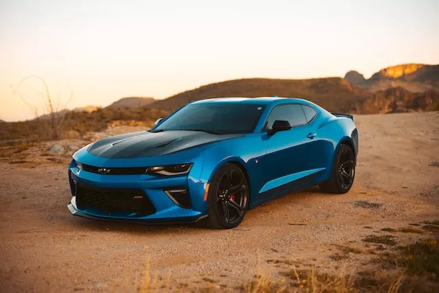 Blue Chevrolet Camaro