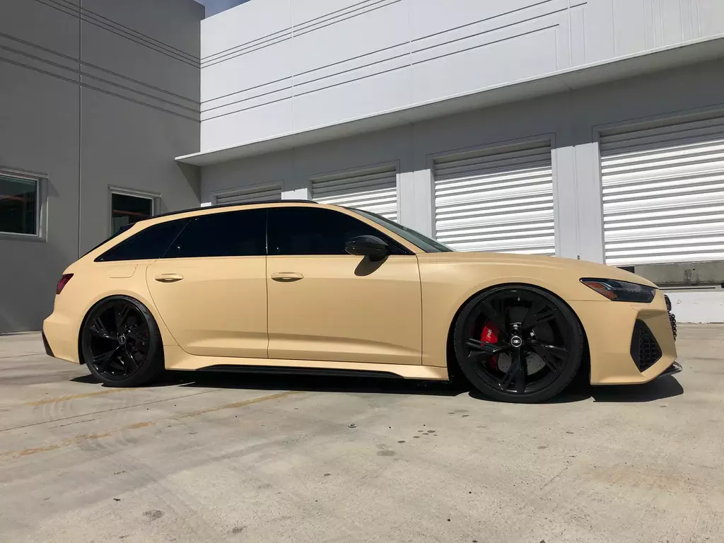 Tan Car Black Rims