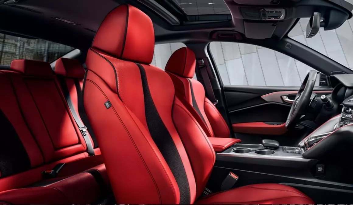 60 Cars With RED Interior 2024 Model Year   Acura TLX Red Interior.webp