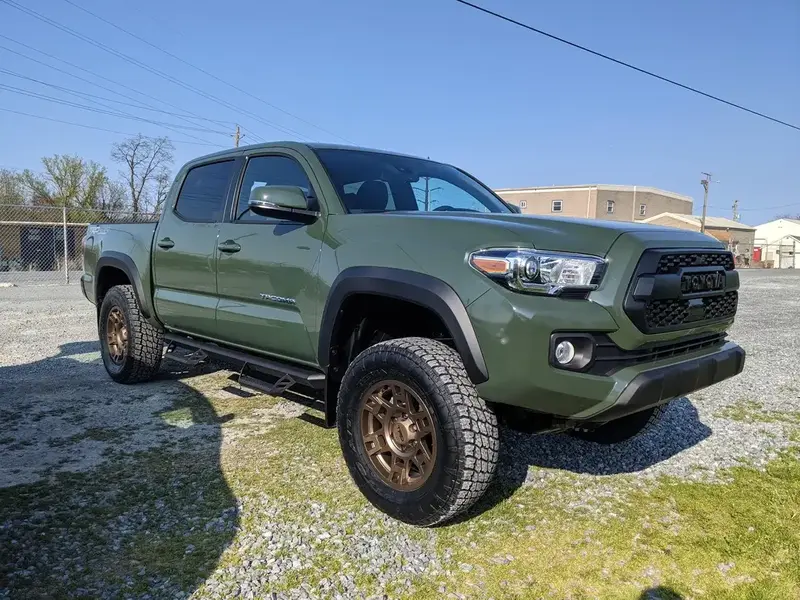 Olive Green Tacoma With Bronze Rims