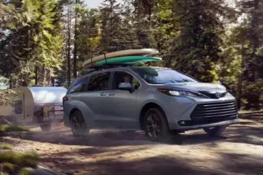 Toyota Sienna Towing a Camper Trailer