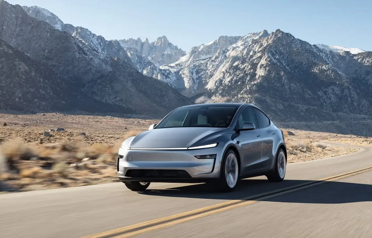 2026 Tesla Model Y with Quicksilver Paint Color