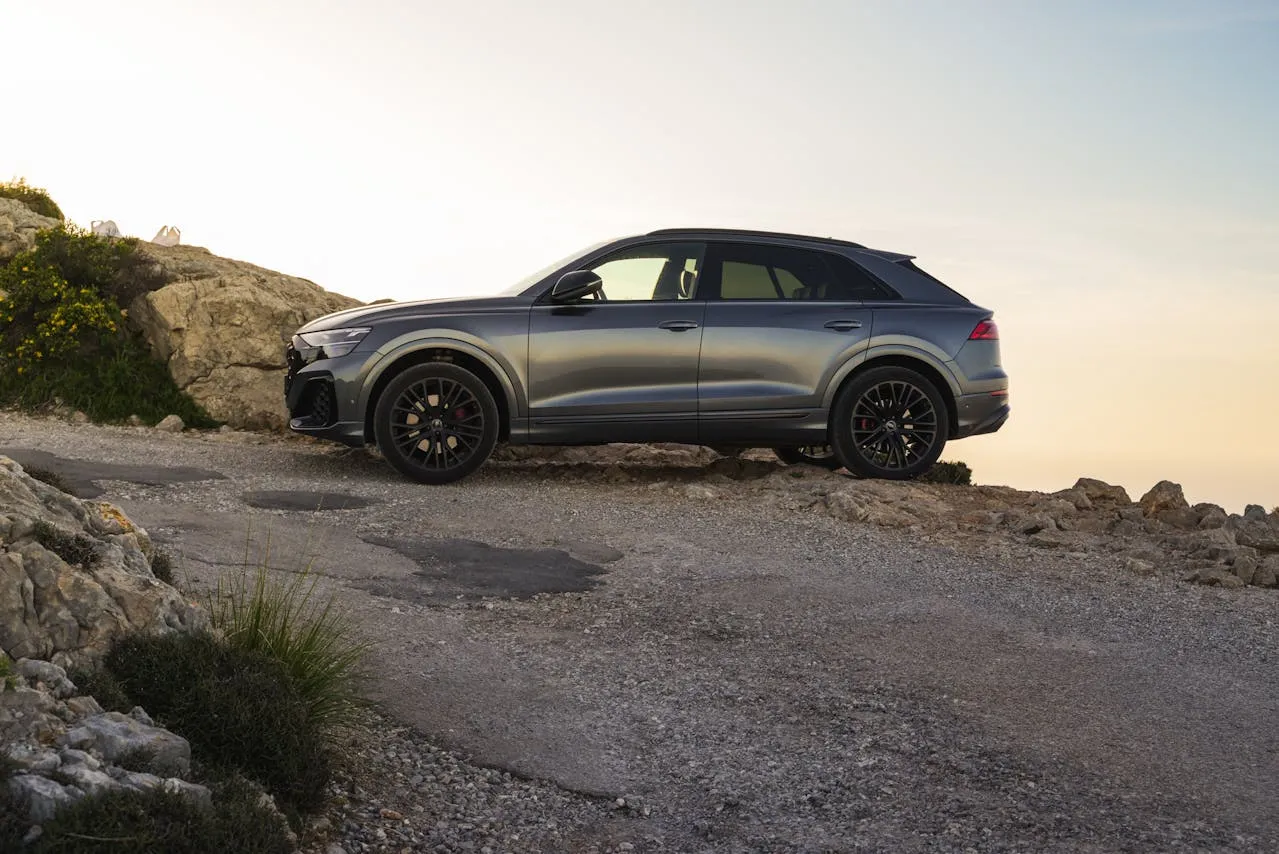 Silver SUV WIth Black Wheels